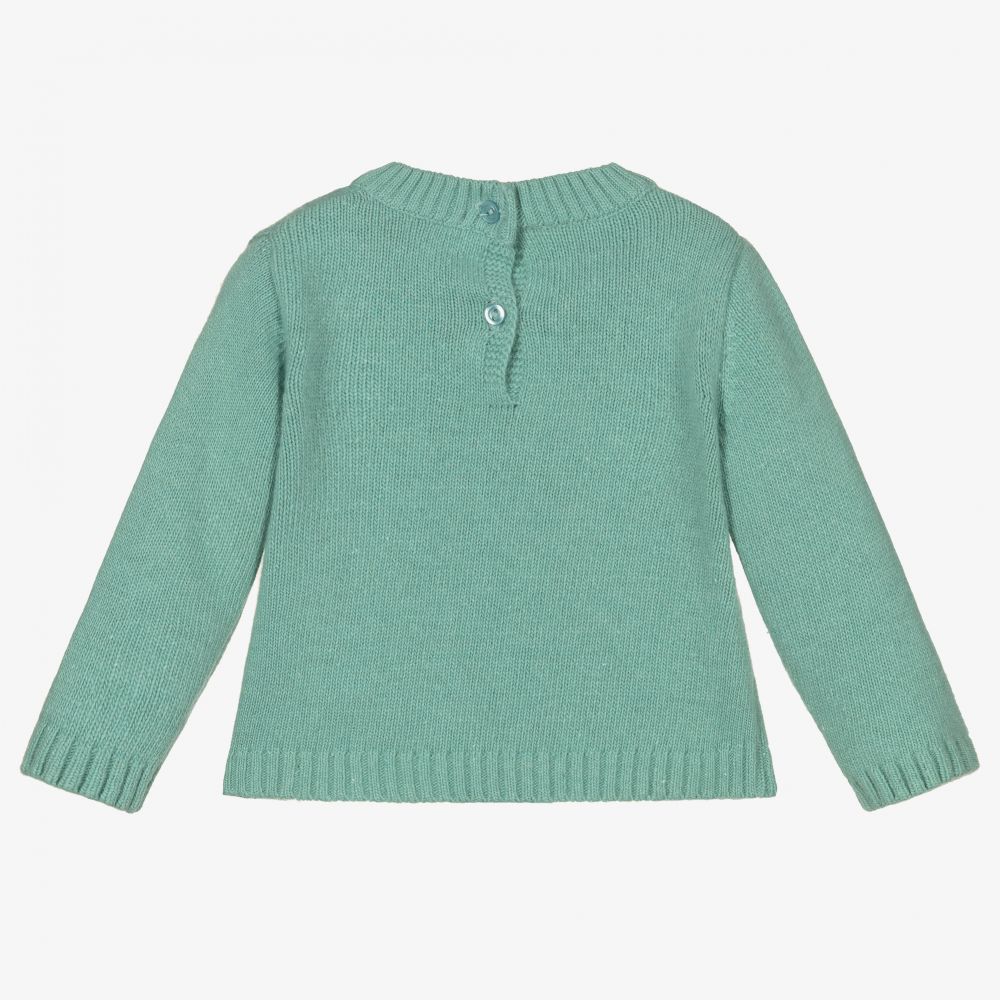 Dr. Kid-Green Wool Baby Sweater | Childrensalon Outlet