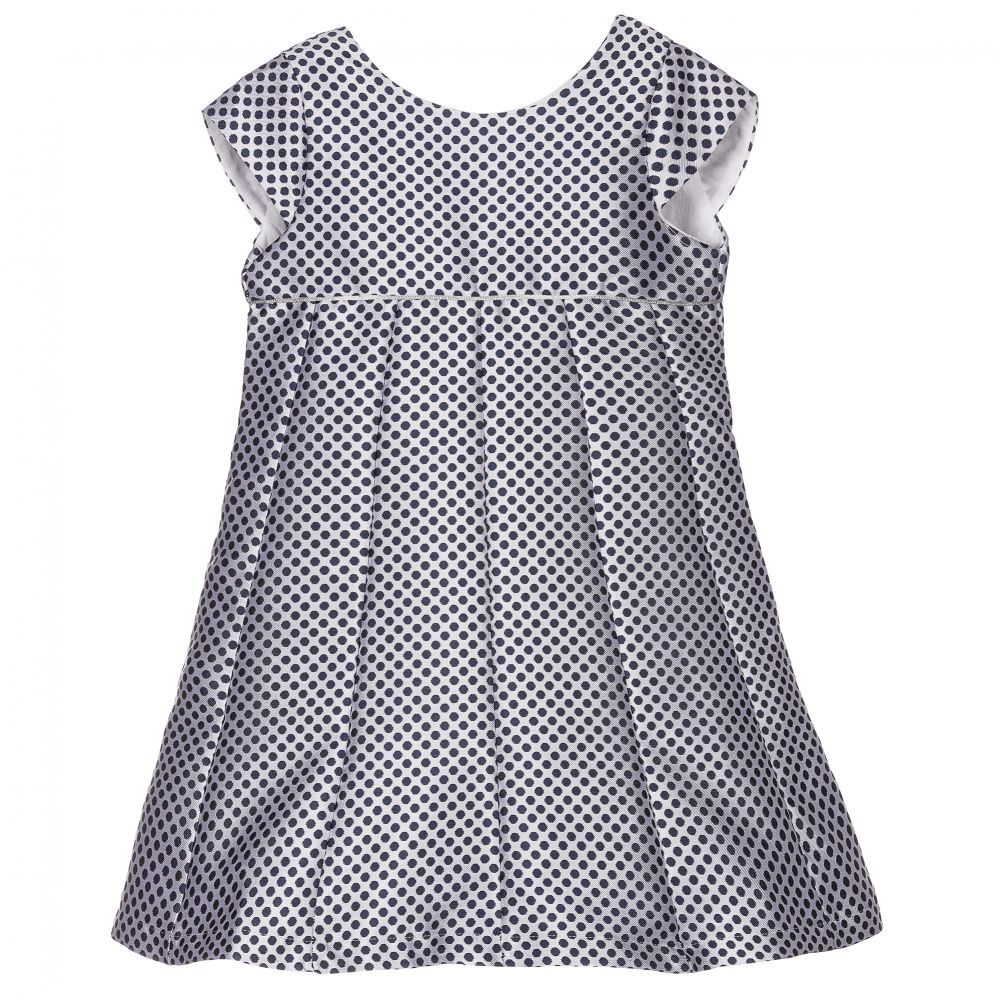 Dr. Kid - Grey & Blue Polka Dot Dress | Childrensalon