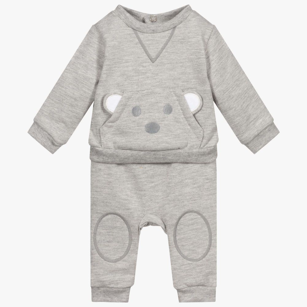 Dr. Kid - Grey Cotton Baby Tracksuit | Childrensalon