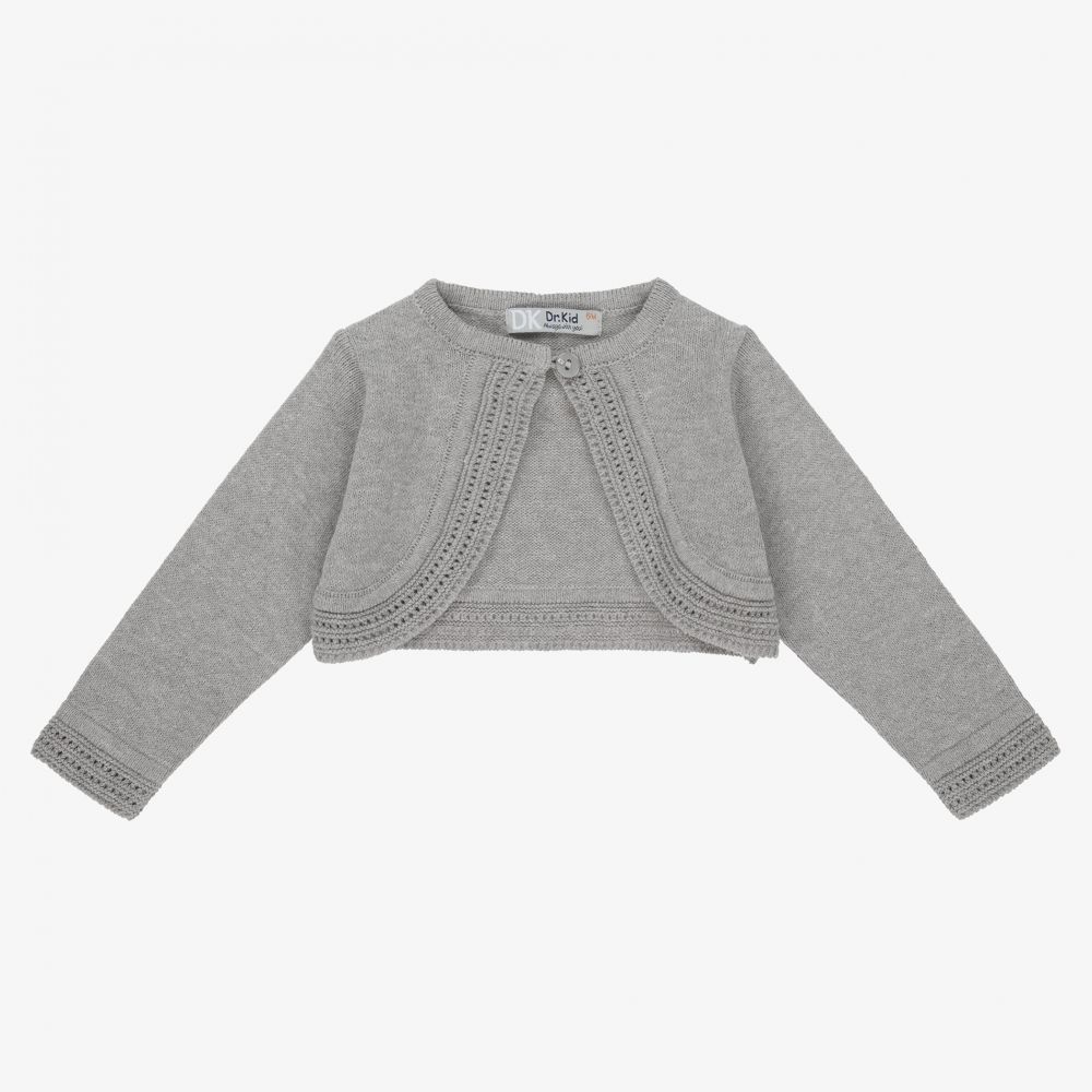 Dr. Kid - Grey Cotton Blend Cardigan | Childrensalon