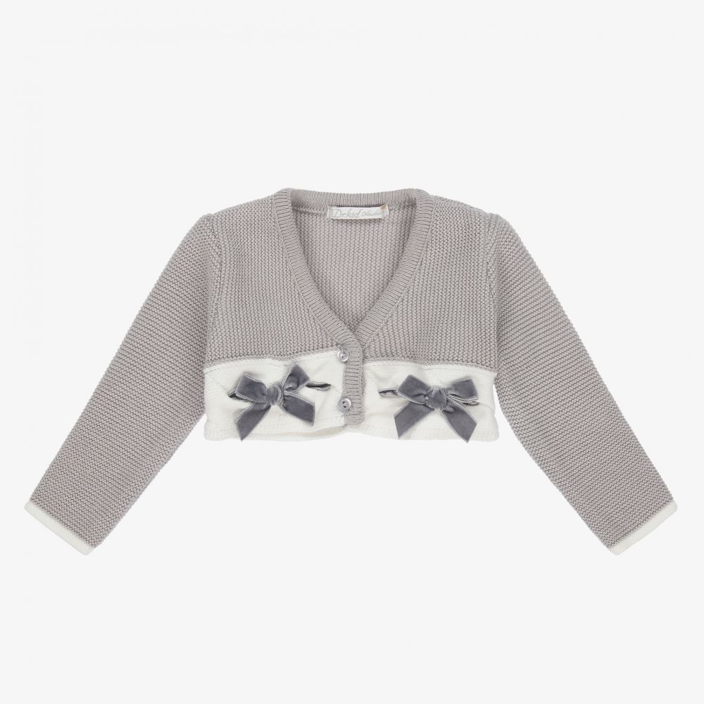 Dr. Kid-Grey Cotton Blend Cardigan | Childrensalon Outlet