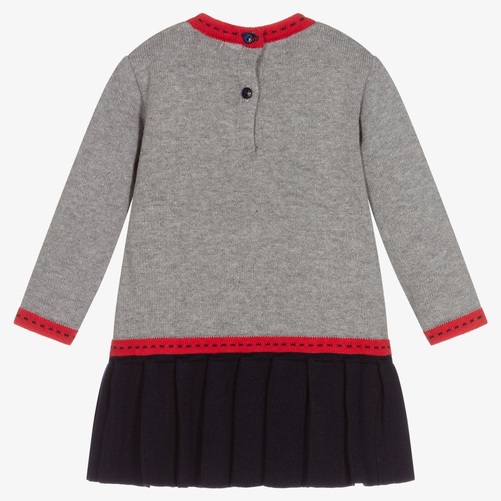 Dr. Kid-Grey Cotton Knit Baby Dress | Childrensalon Outlet