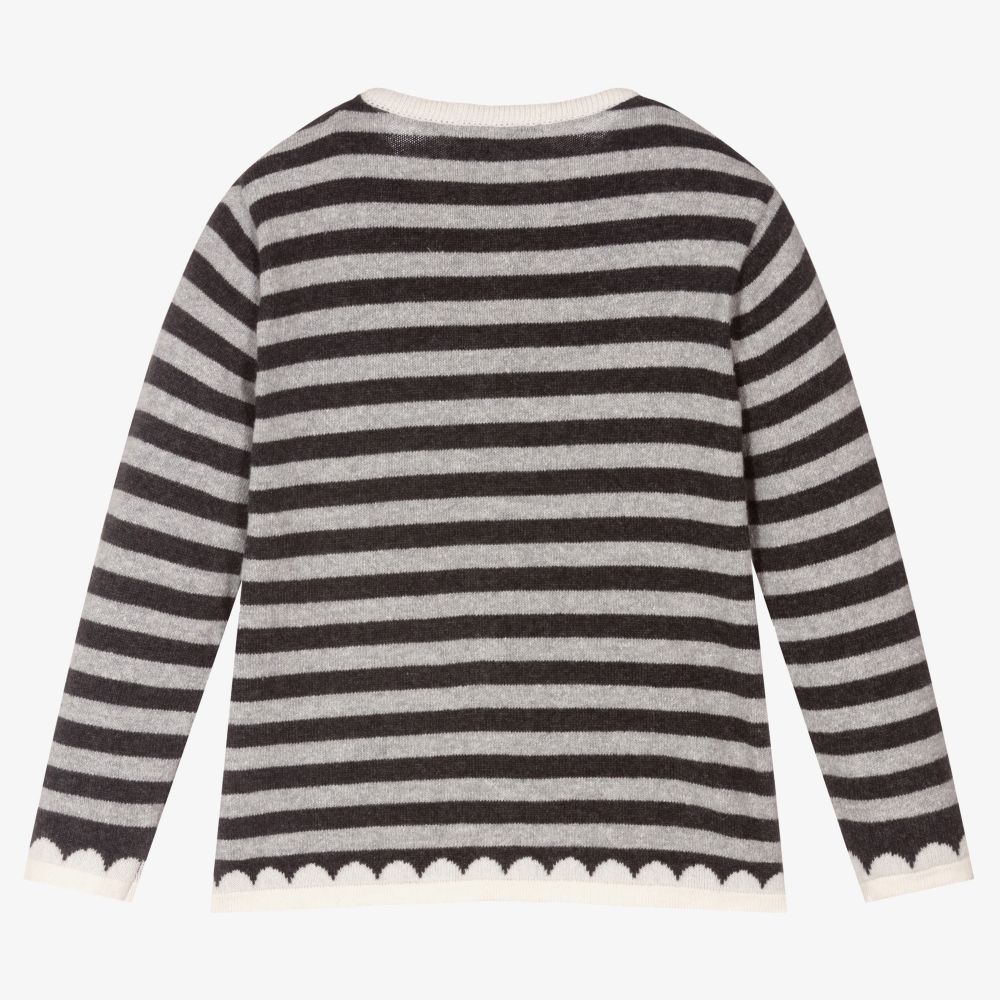 Dr. Kid-Grey Knit Wool Blend Cardigan | Childrensalon Outlet