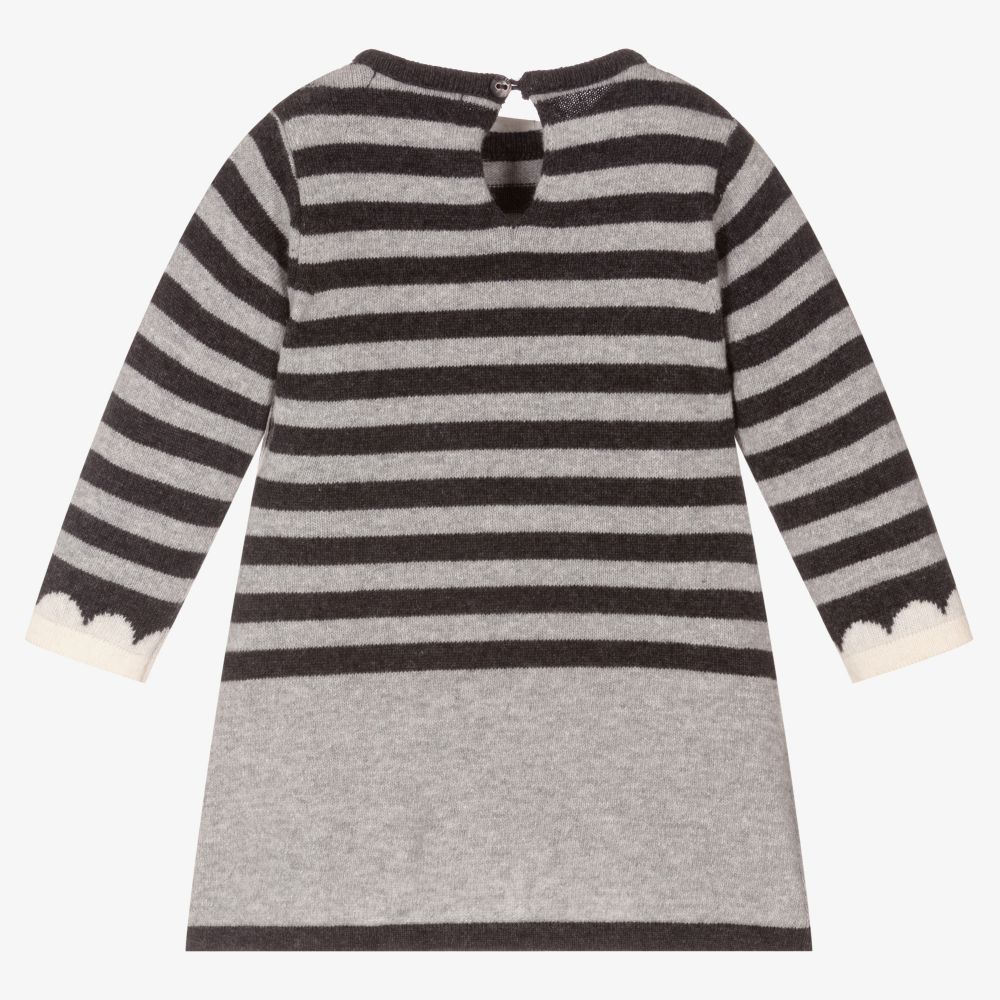 Dr. Kid-Grey Knit Wool Blend Dress | Childrensalon Outlet