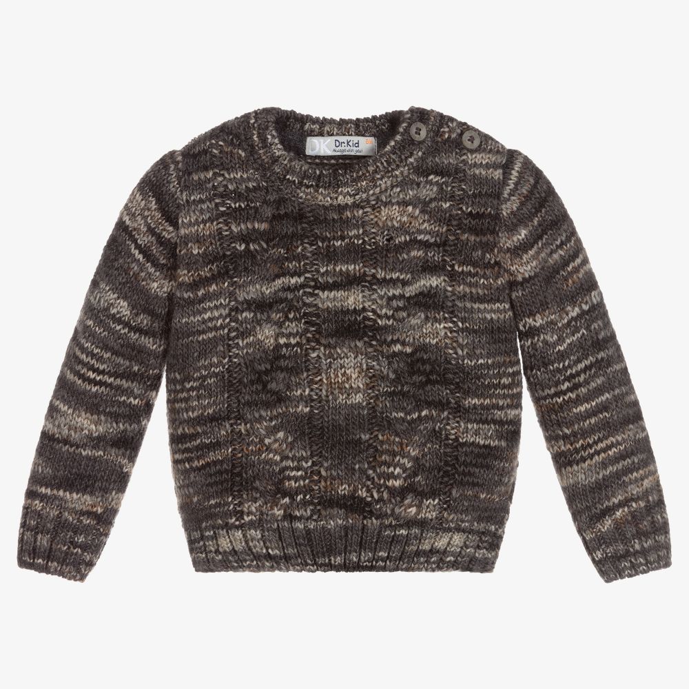 Dr. Kid - Grey Wool Blend Baby Jumper | Childrensalon