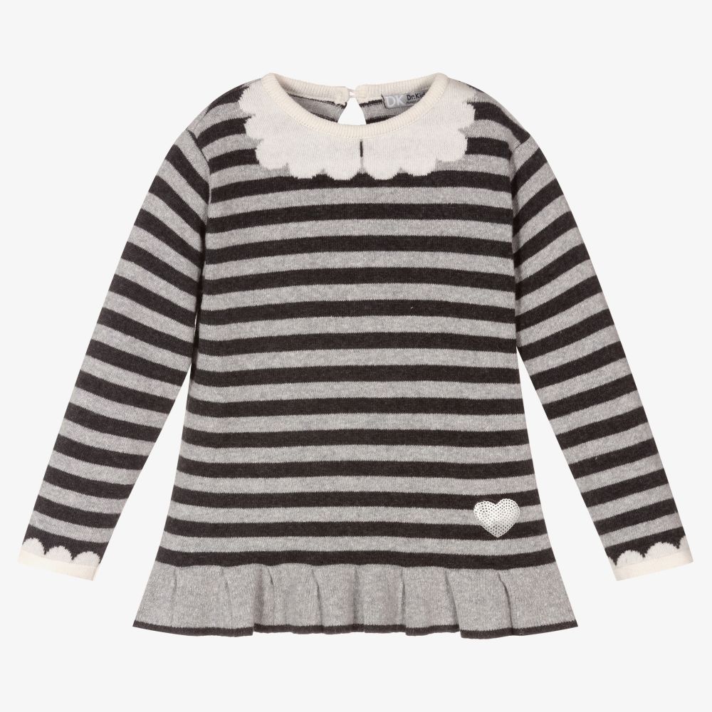 Kids Stripe Tunic in Grey Kids Stripe Tunic in Grey