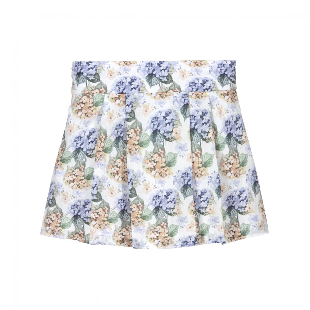 Dr. Kid-Ivory & Blue Cotton Skirt | Childrensalon Outlet