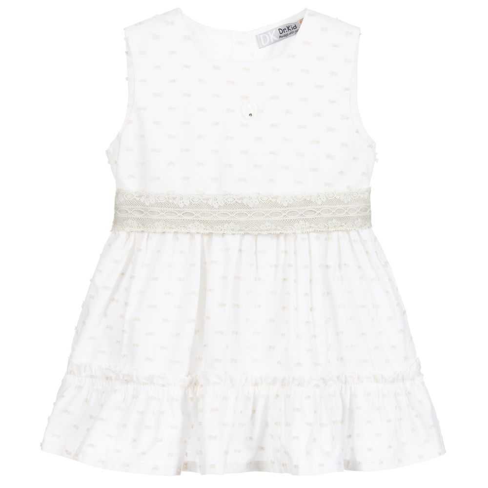 Dr. Kid - Ivory Cotton Dress | Childrensalon