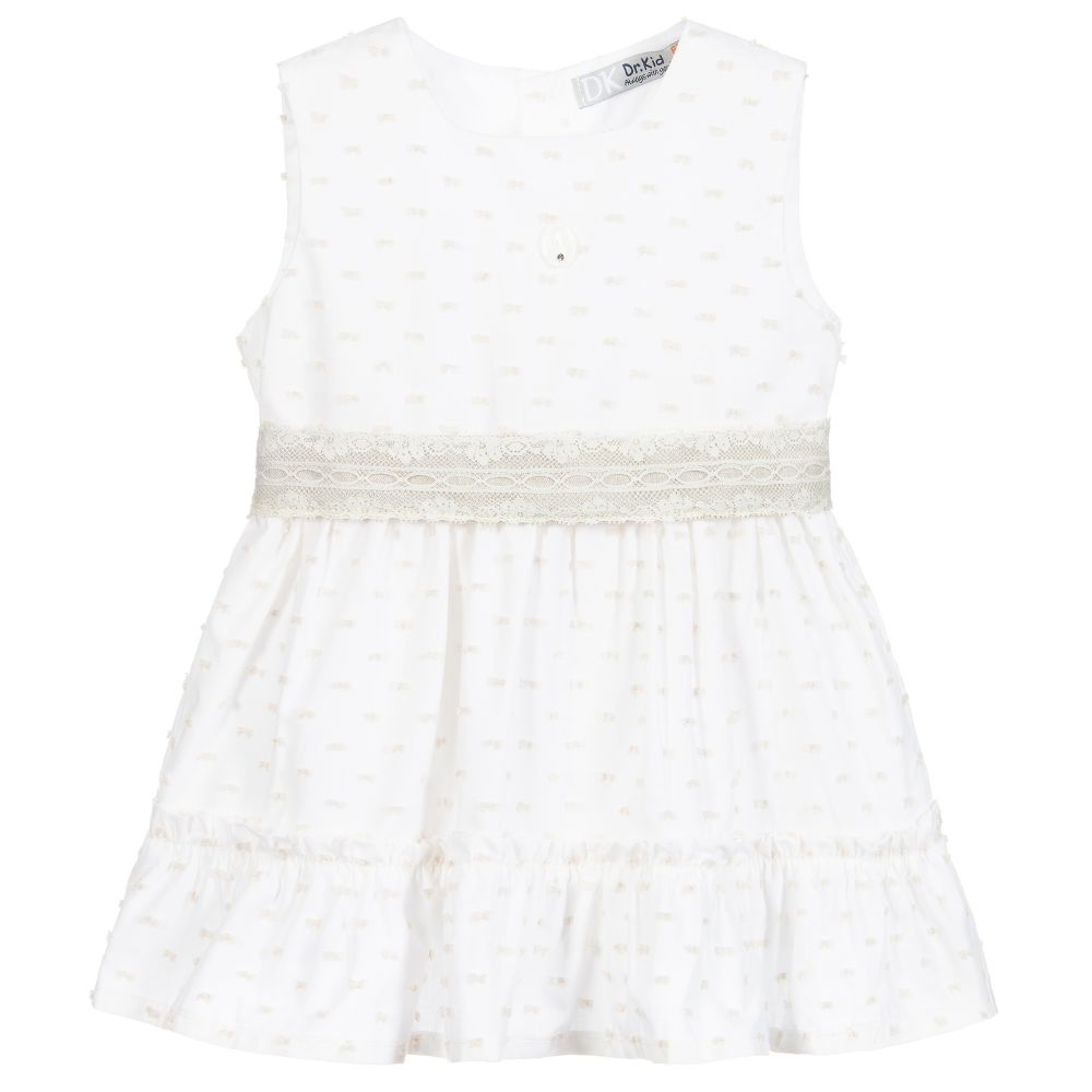 Dr. Kid - Robe ivoire en coton | Childrensalon