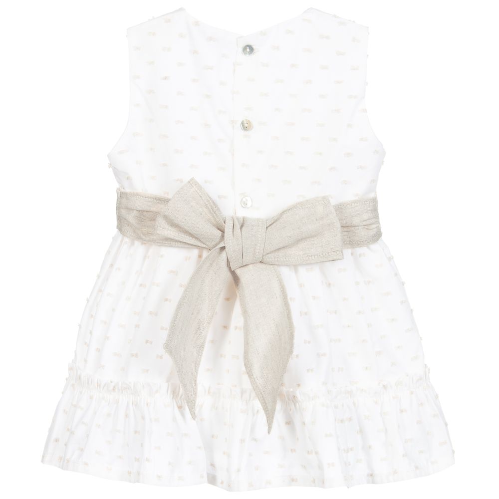 Dr. Kid-Кремовое хлопковое платье | Childrensalon Outlet