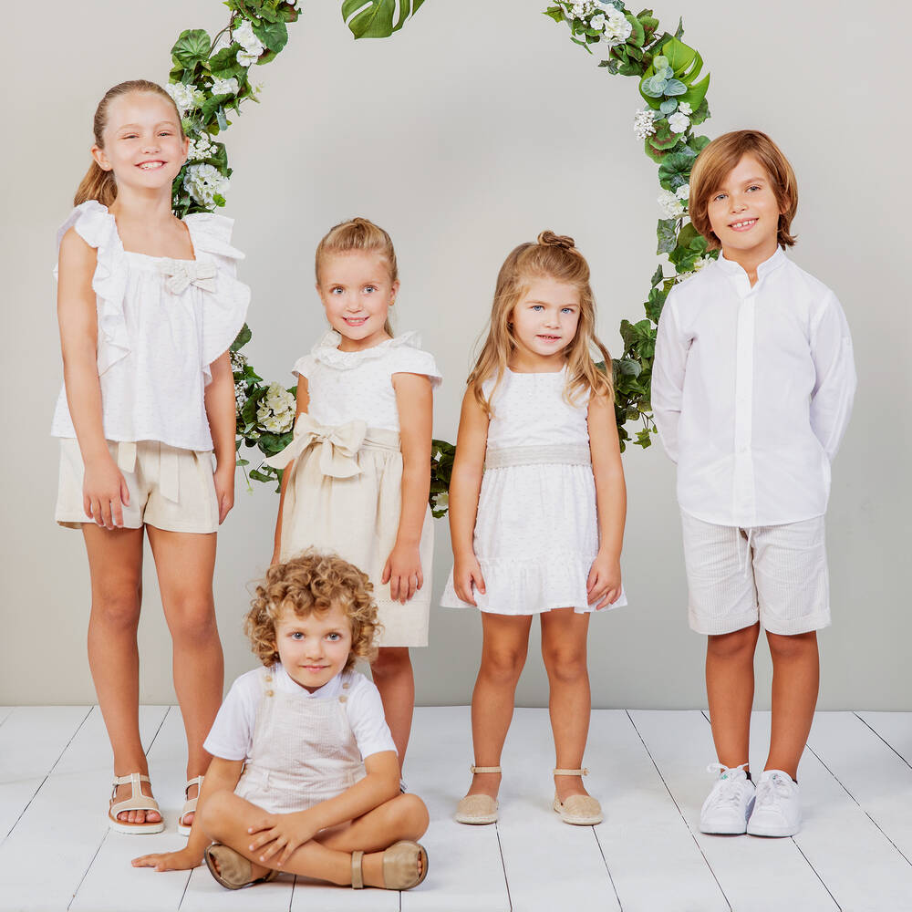 Dr. Kid-Кремовое хлопковое платье | Childrensalon Outlet