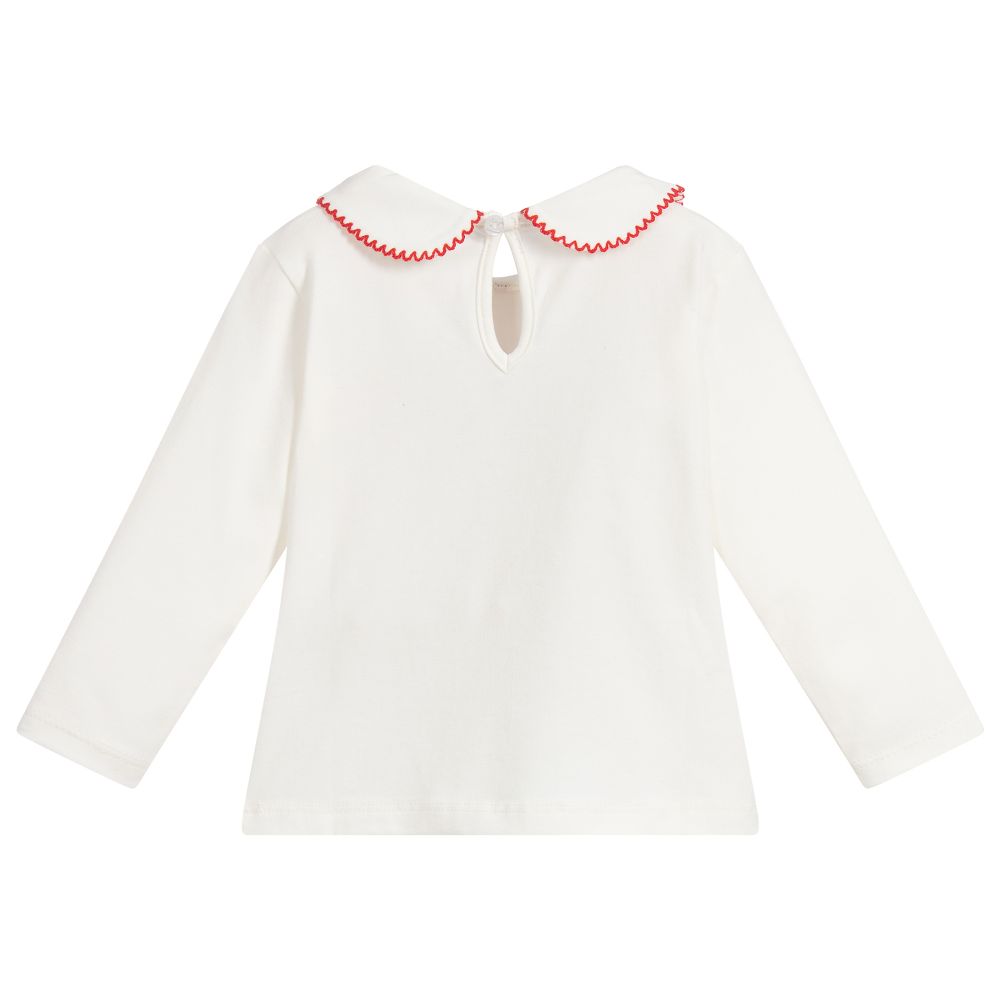 Dr. Kid-Ivory Cotton Jersey Teddy Top  | Childrensalon Outlet
