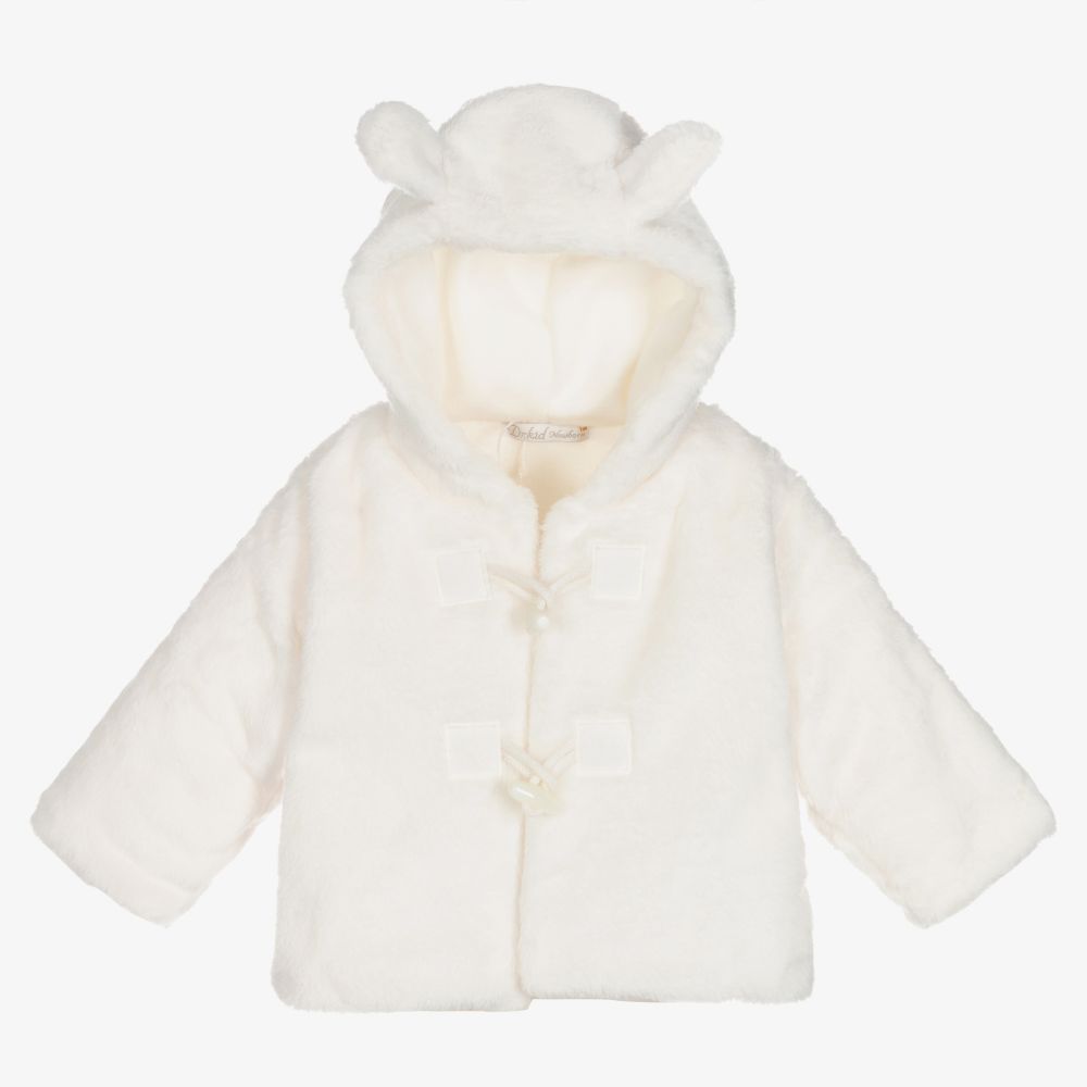 Dr. Kid - Ivory Faux Fur Hooded Jacket | Childrensalon