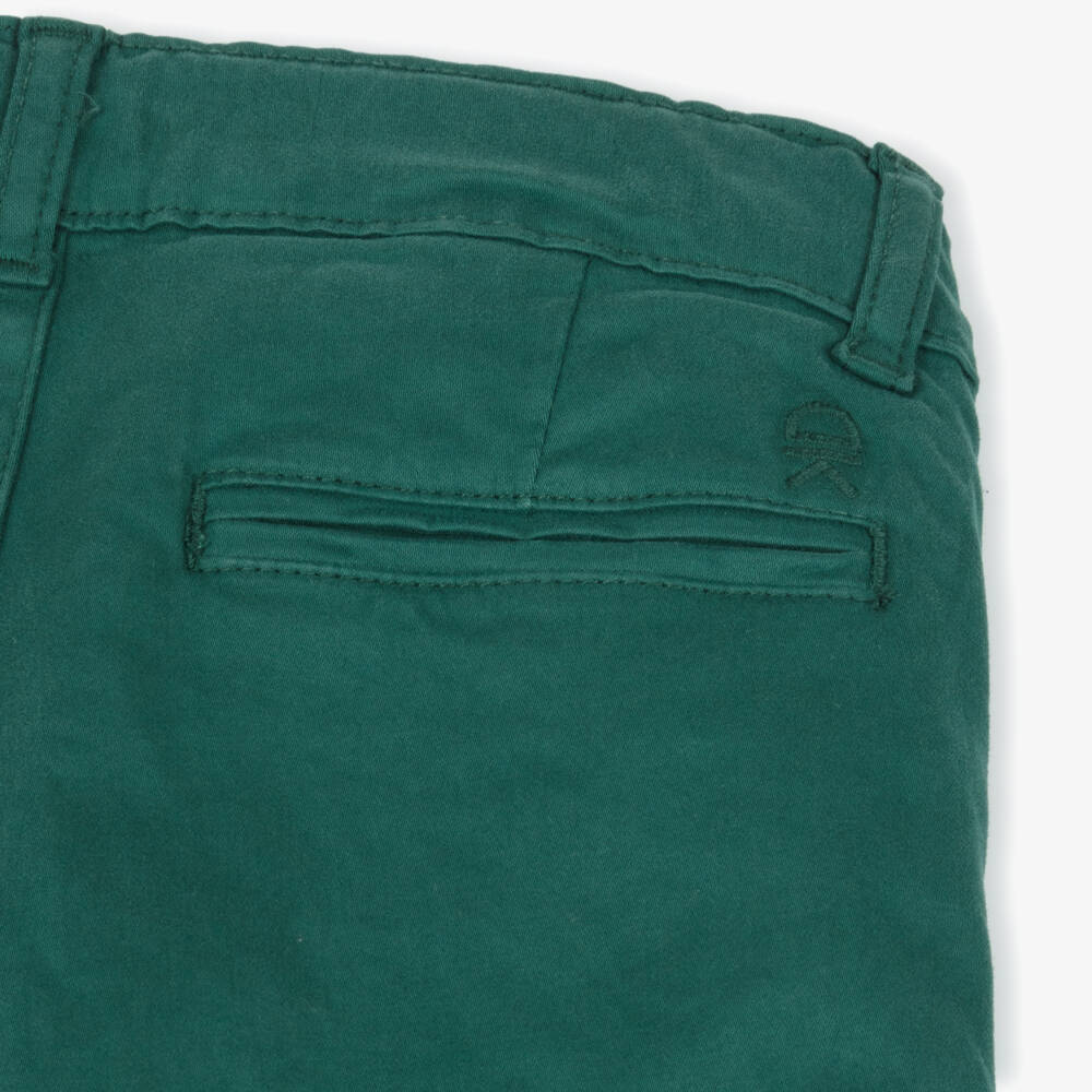 Dr. Kid-Junior Boys Hunter Green Cotton Chino Trousers | Childrensalon Outlet
