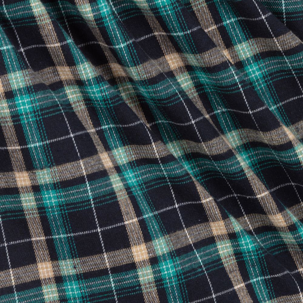 Dr. Kid-فستان قطن تويل كاروهات لون كحلي وأخضر | Childrensalon Outlet