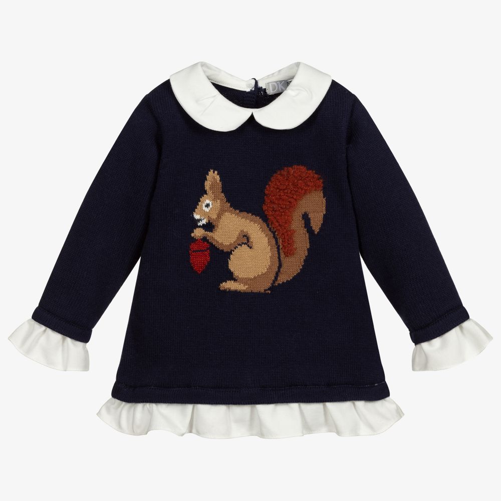 Dr. Kid-Navy Blue Squirrel Jumper | Childrensalon Outlet