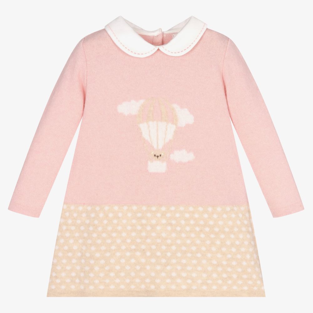 Dr. Kid - Pink & Beige Knitted Dress | Childrensalon