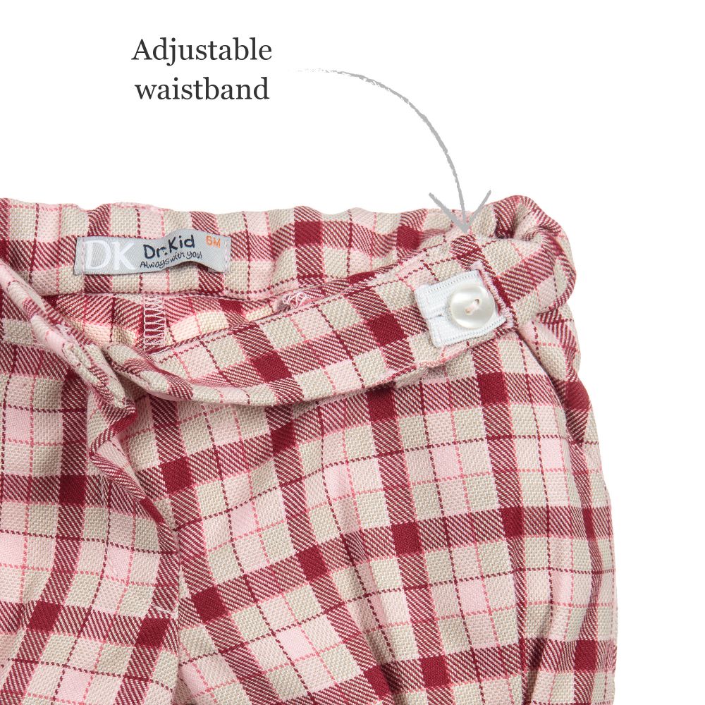 Dr. Kid-Pink Check Cotton Shorts  | Childrensalon Outlet