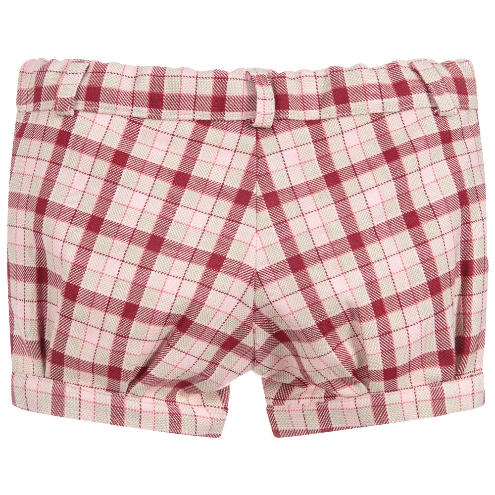 Dr. Kid-Pink Check Cotton Shorts  | Childrensalon Outlet