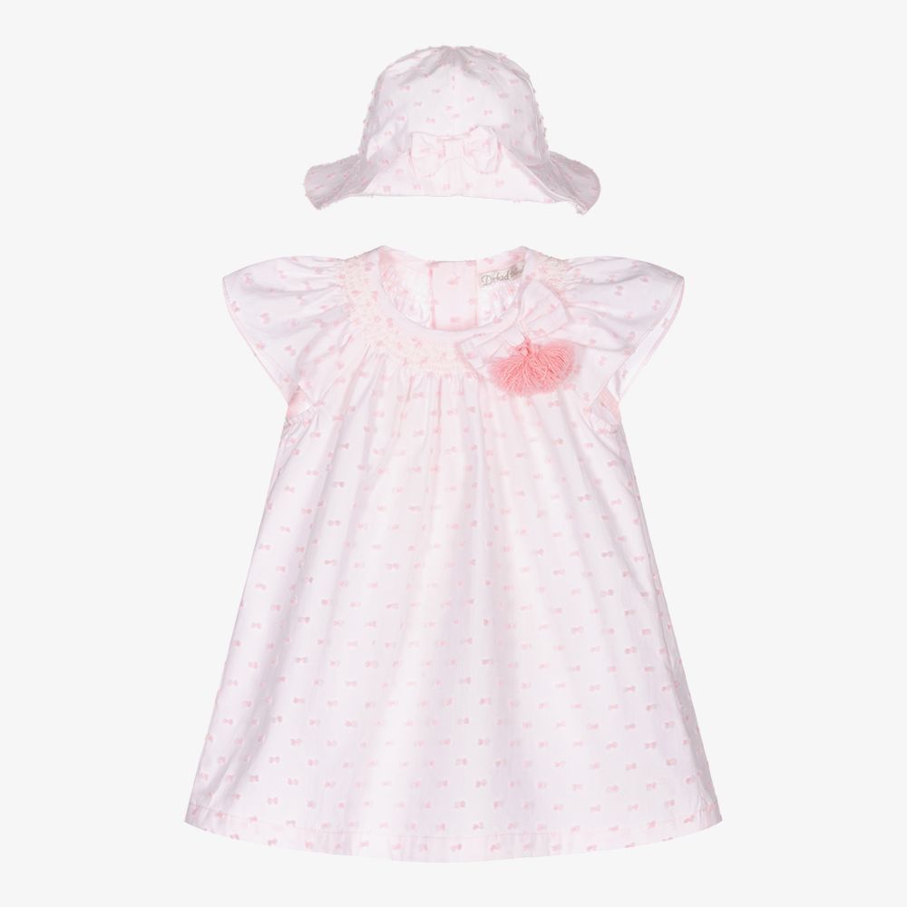 Dr. Kid - Pink Cotton Baby Dress Set | Childrensalon