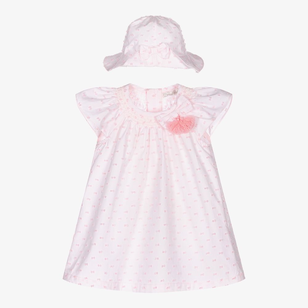 Dr. Kid - Rosa Babykleid-Set aus Baumwolle | Childrensalon