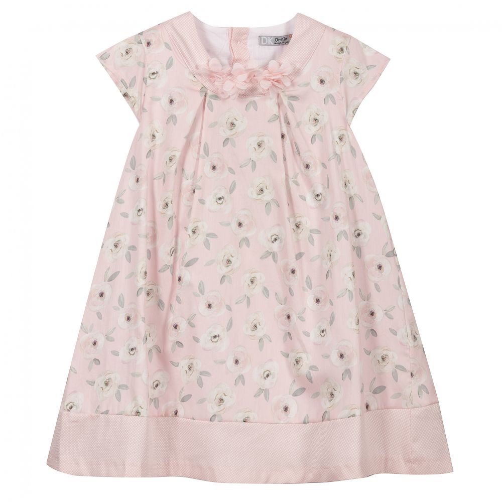 Dr. Kid - Pink Cotton Sateen Dress | Childrensalon