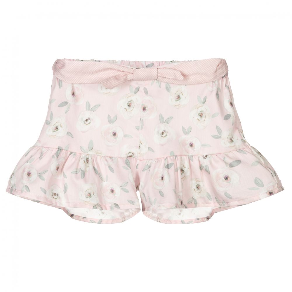 Dr. Kid - Pink Floral Cotton Shorts | Childrensalon
