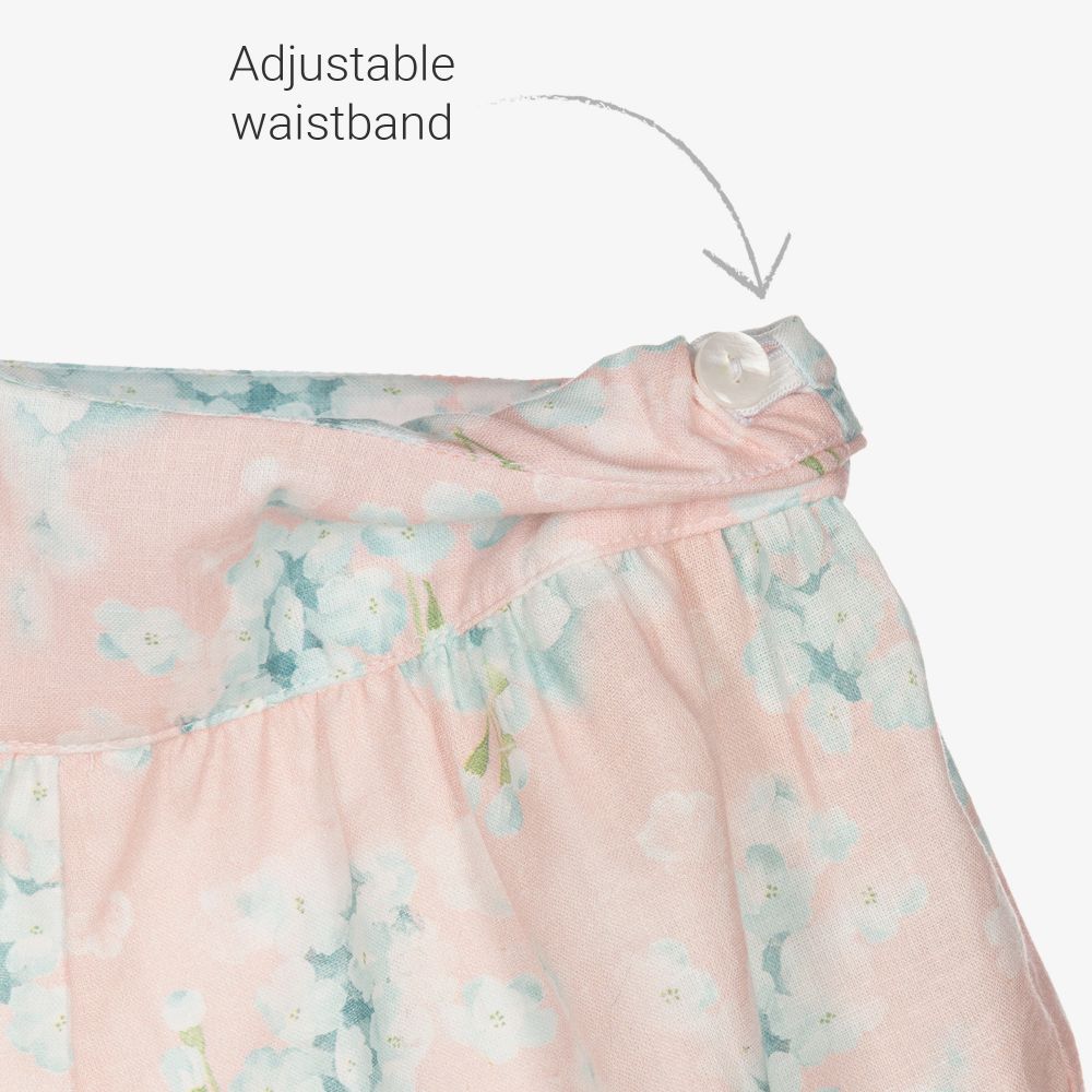 Dr. Kid-Pink Floral Linen Shorts | Childrensalon Outlet