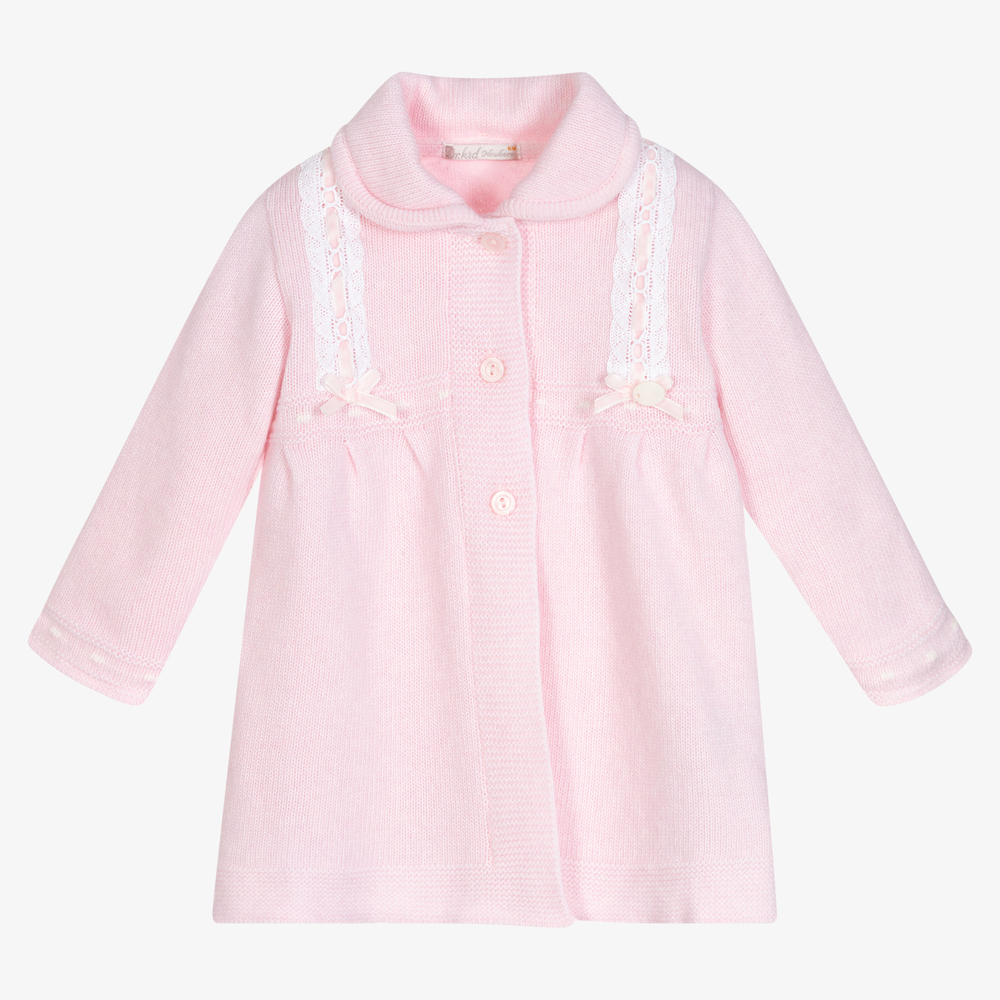 Dr. Kid-Pink Knitted Hooded Cardigan | Childrensalon Outlet
