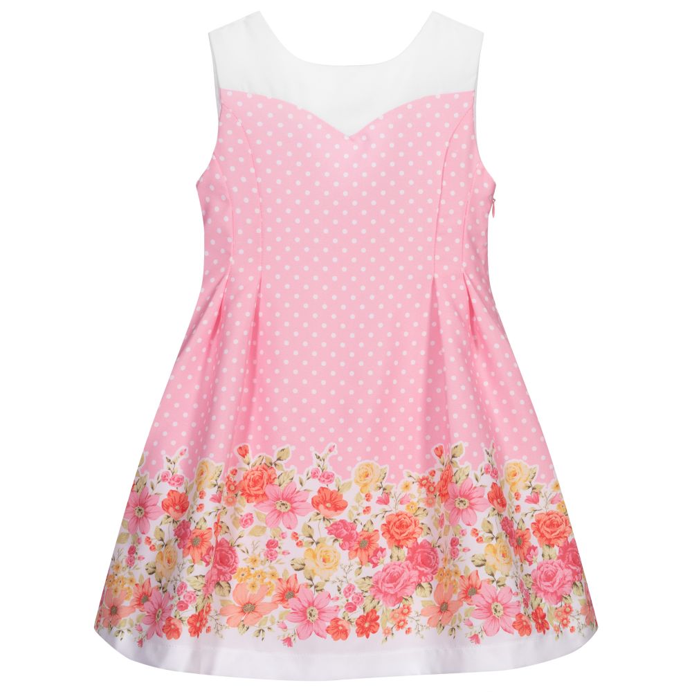 Dr. Kid - Pink Satin Polka Dot Dress | Childrensalon