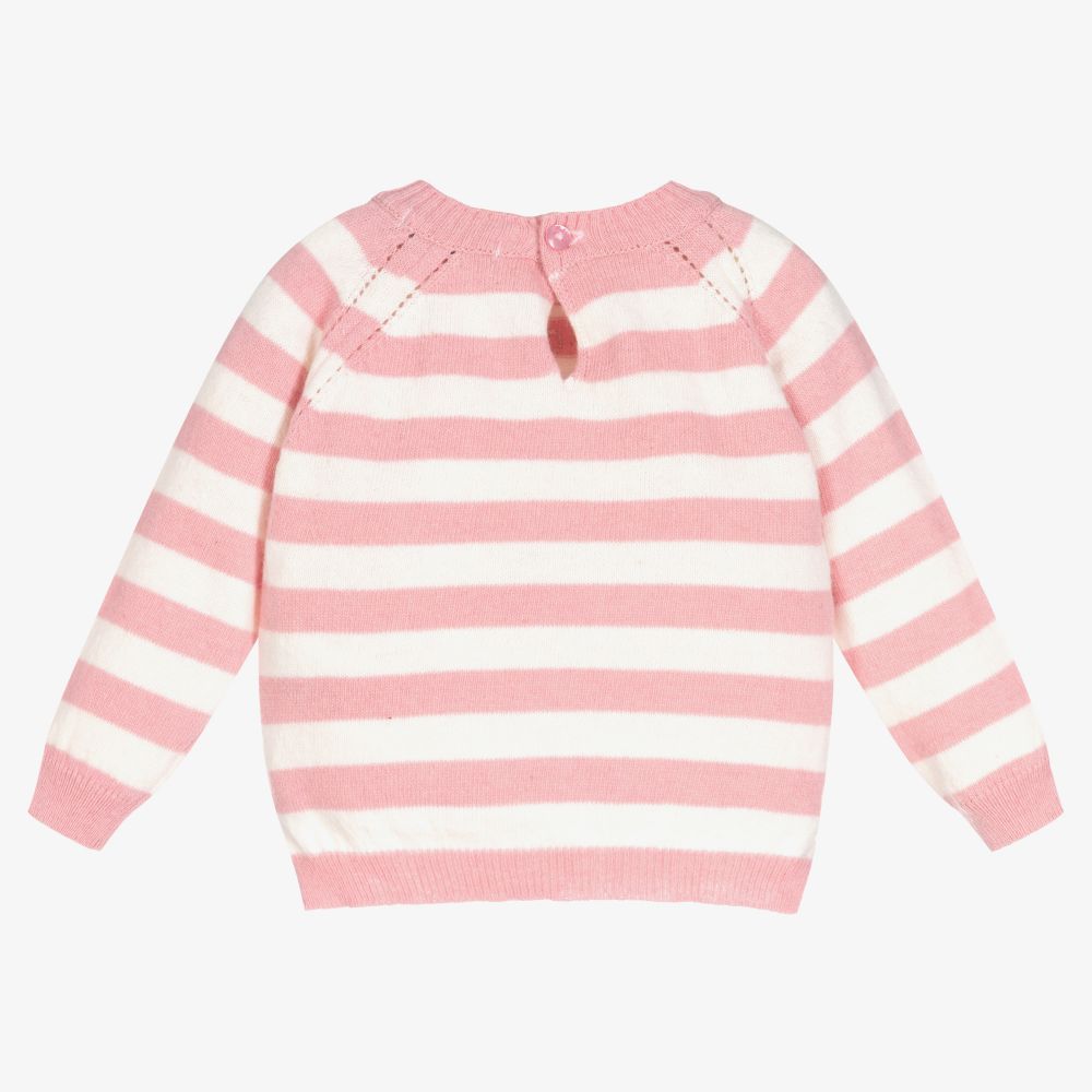 Dr. Kid-Pink Striped Knitted Sweater | Childrensalon Outlet