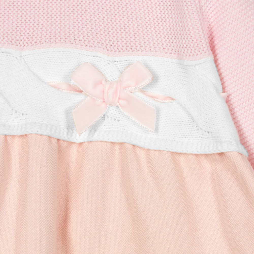Dr. Kid-Pink & White Cotton Dress | Childrensalon Outlet