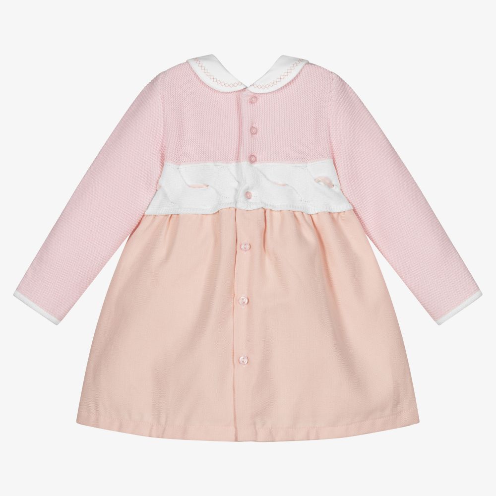 Dr. Kid-Pink & White Cotton Dress | Childrensalon Outlet