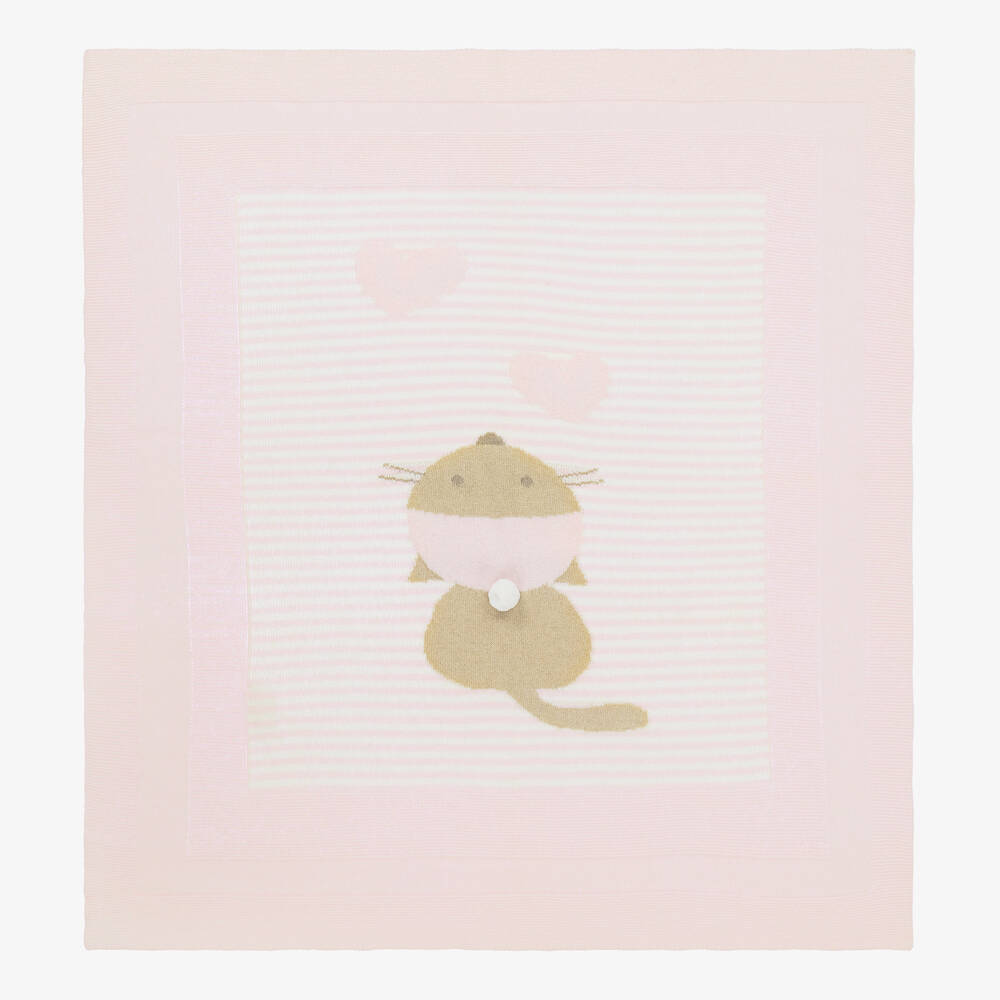 Dr. Kid - Pink Wool Blanket (96cm) | Childrensalon