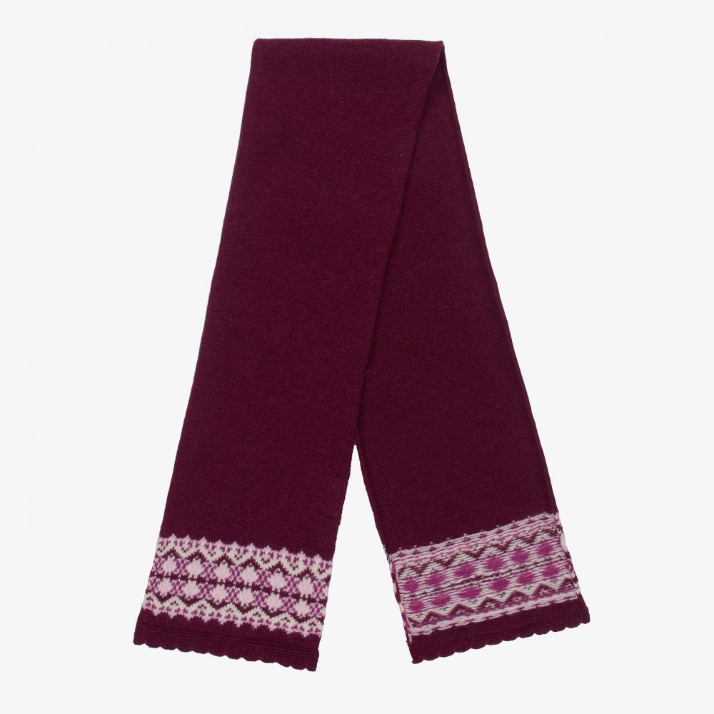 Dr. Kid-Purple Wool Hat & Scarf Set | Childrensalon Outlet