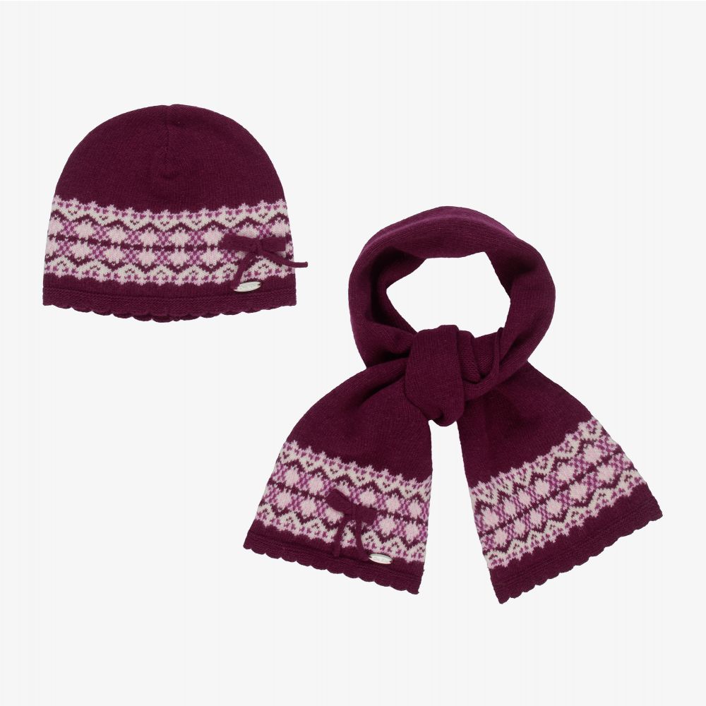 Dr. Kid - Purple Wool Hat & Scarf Set | Childrensalon