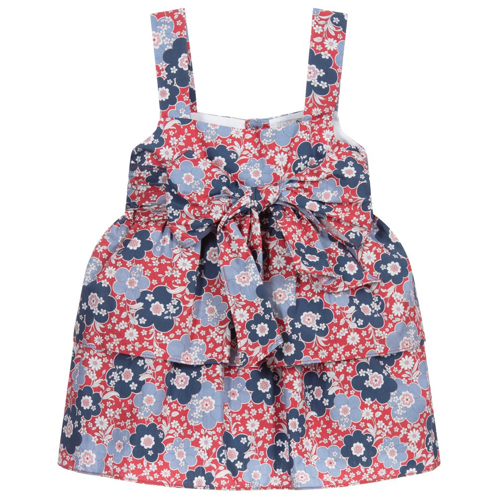 Dr. Kid - Blouse rouge et bleue en coton | Childrensalon