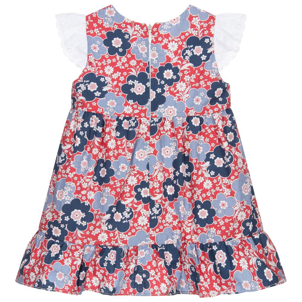 Dr. Kid-Red & Blue Cotton Dress | Childrensalon Outlet