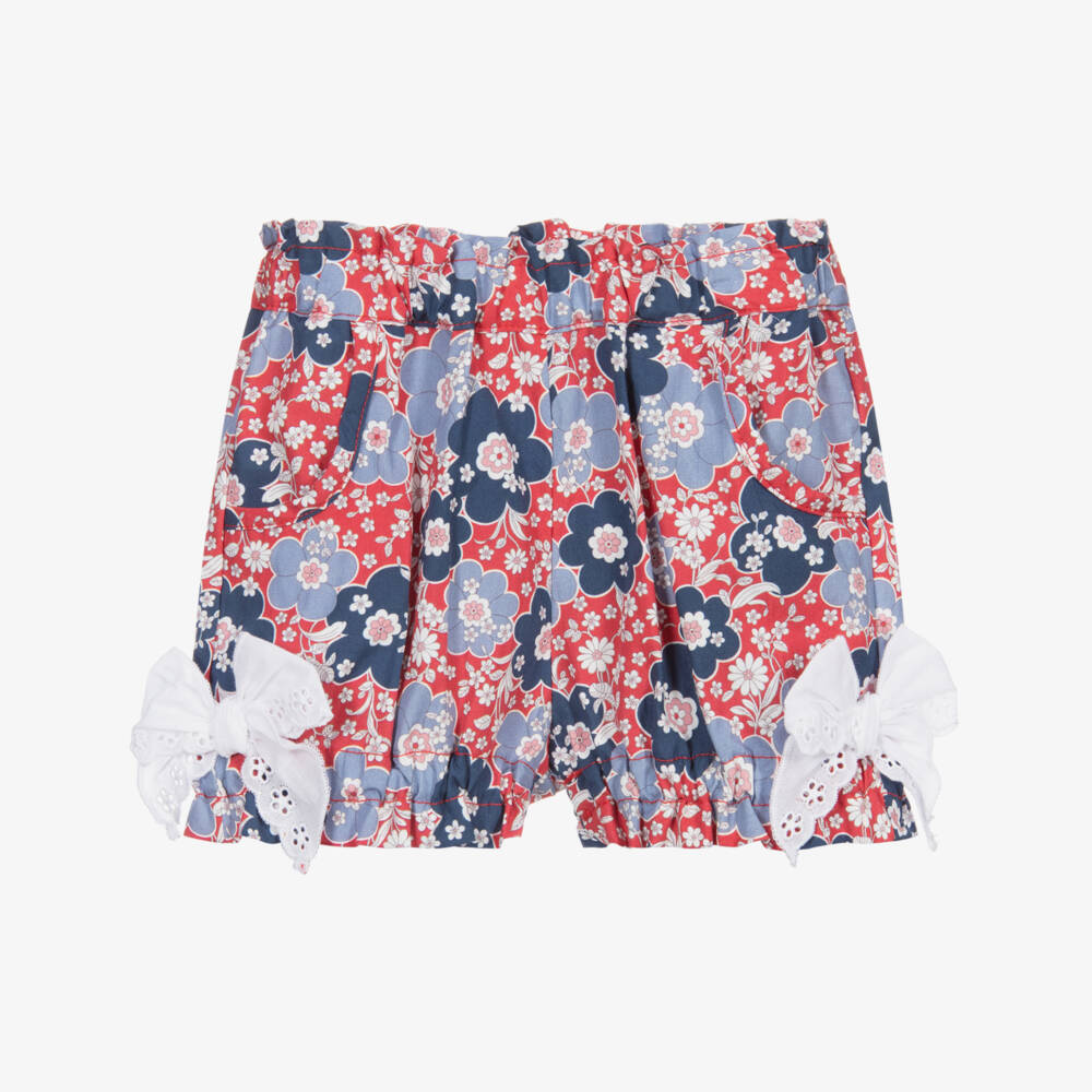 Dr. Kid-Red & Blue Cotton Shorts | Childrensalon Outlet