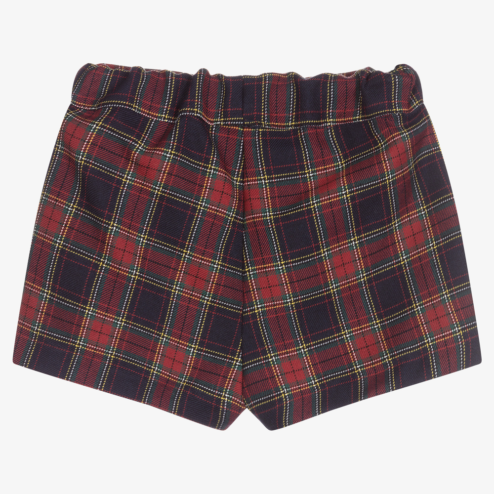 Dr. Kid-Red & Blue Tartan Check Shorts | Childrensalon Outlet