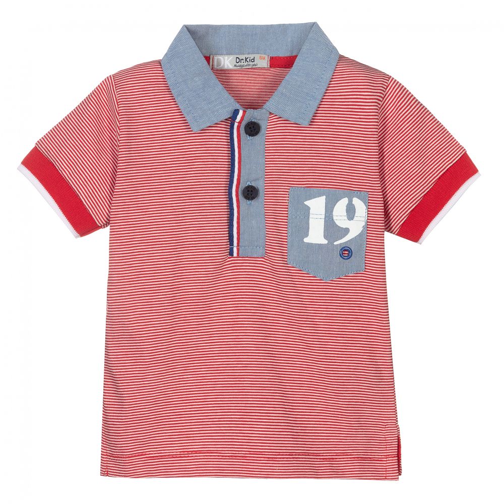 Dr. Kid - Red Striped Cotton Shirt | Childrensalon
