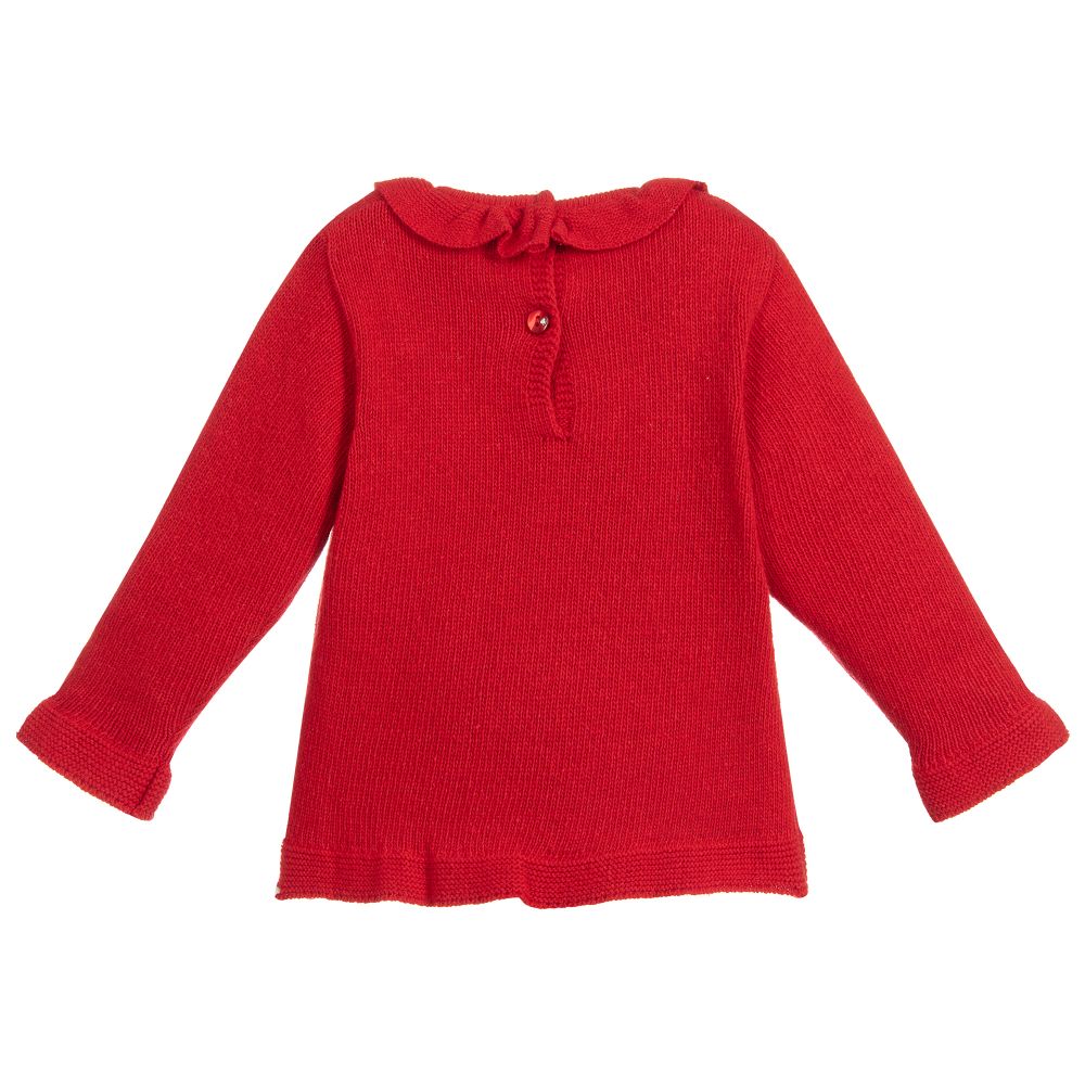 Dr. Kid-Red Teddy Knitted Sweater | Childrensalon Outlet