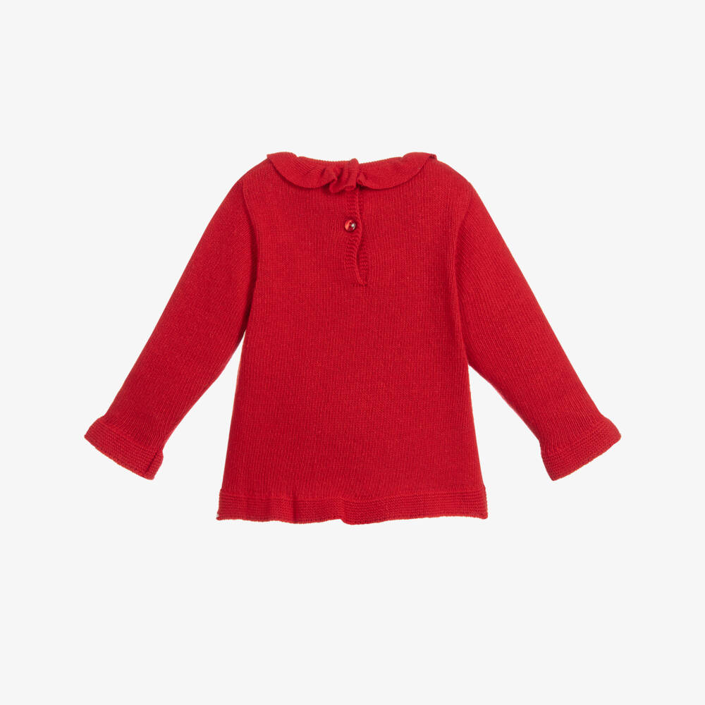 Dr. Kid-Red Teddy Knitted Sweater | Childrensalon Outlet