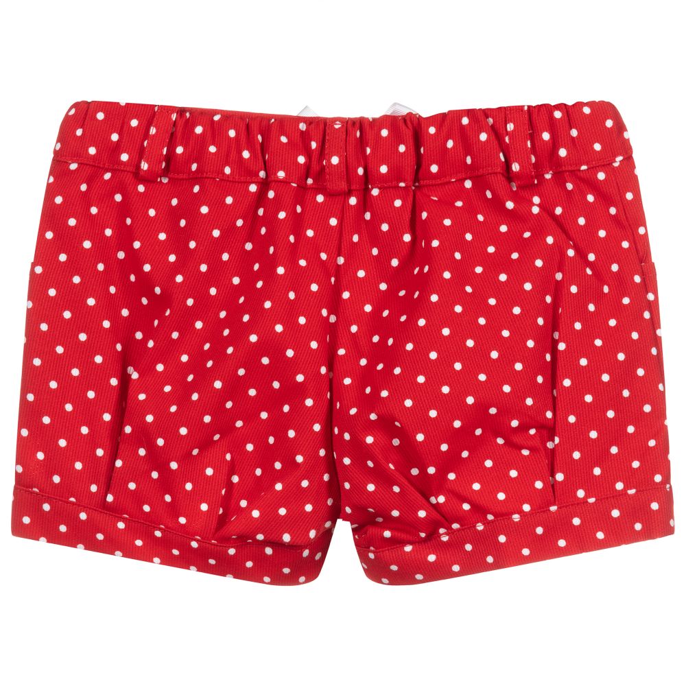 Dr. Kid - Red & White Polka Dot Shorts | Childrensalon Outlet