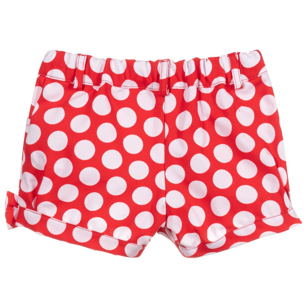 Red shorts with best sale white polka dots