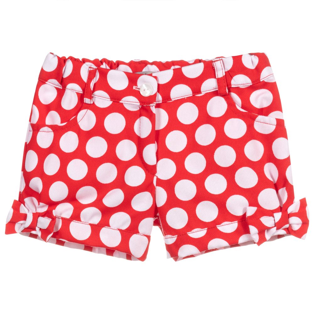 Dr. Kid-Red & White Polka Dot Shorts | Childrensalon Outlet