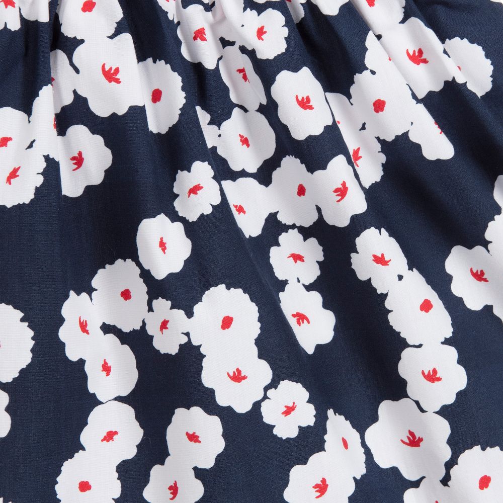 red white floral dress