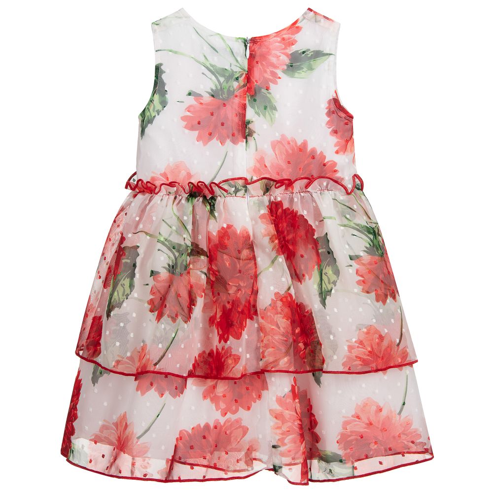 Dr. Kid-Teen Red & White Floral Dress | Childrensalon Outlet