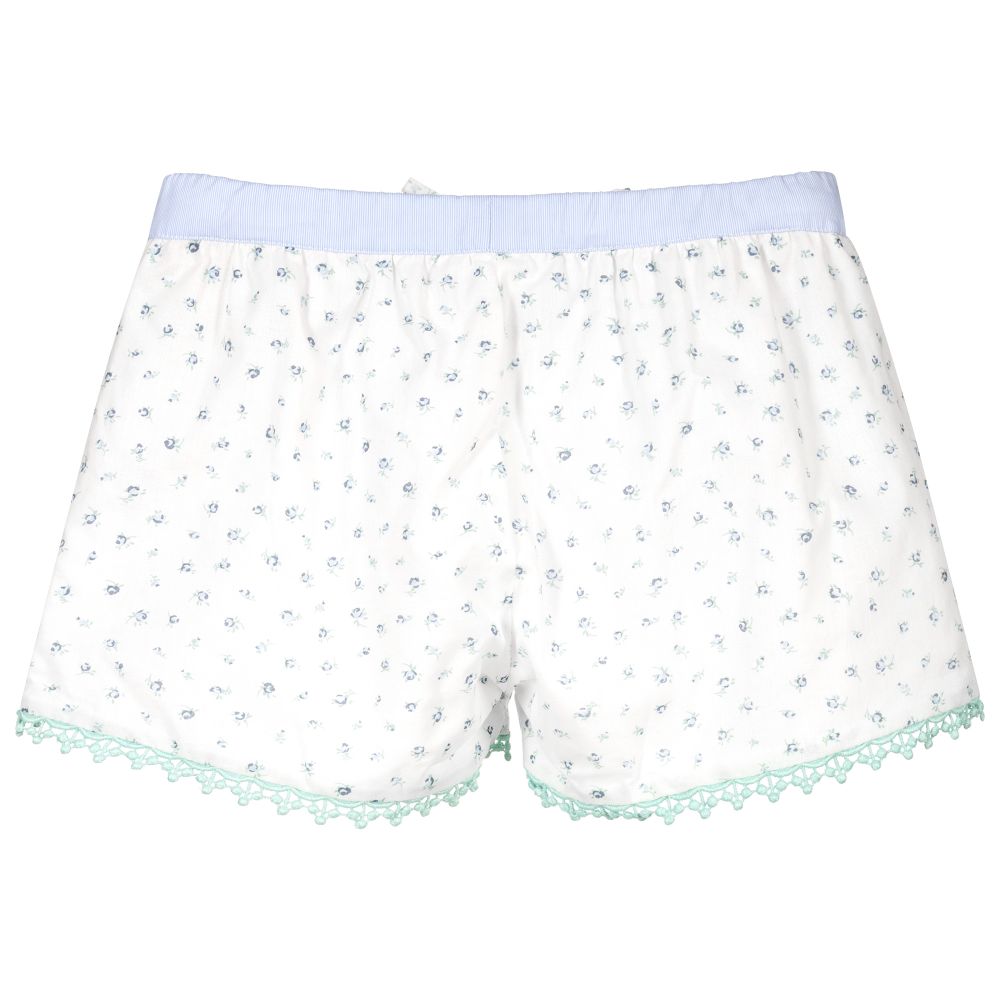 Dr. Kid-White & Blue Floral Shorts | Childrensalon Outlet