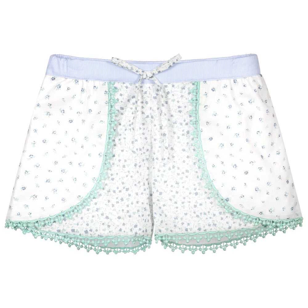 Dr. Kid - White & Blue Floral Shorts | Childrensalon